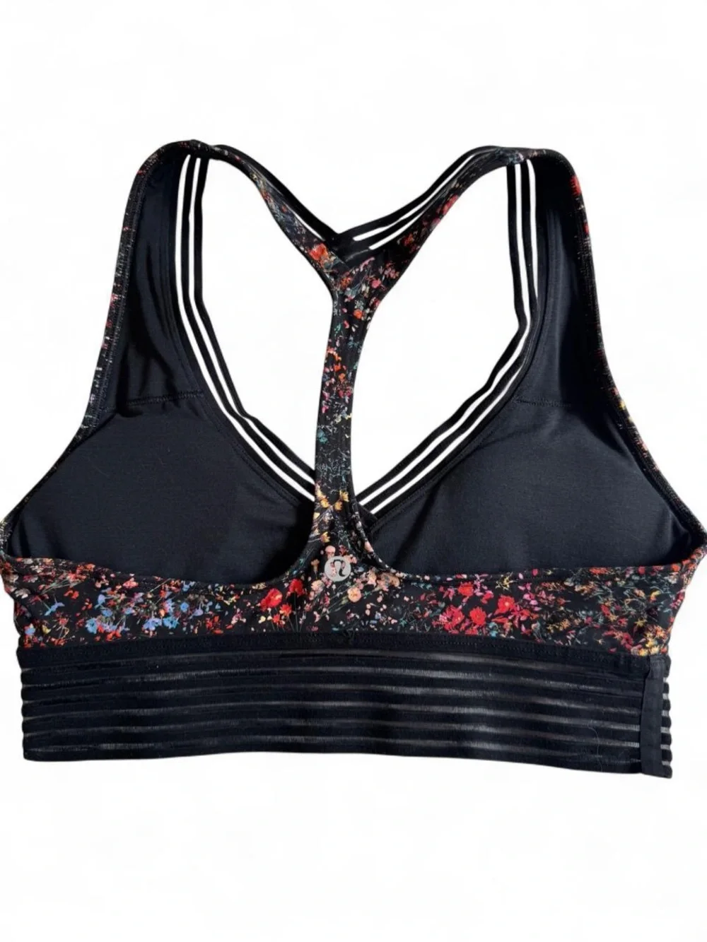 Lululemon Find Focus Bra Flowerescent Multi Black Size 6- W2AYBS
